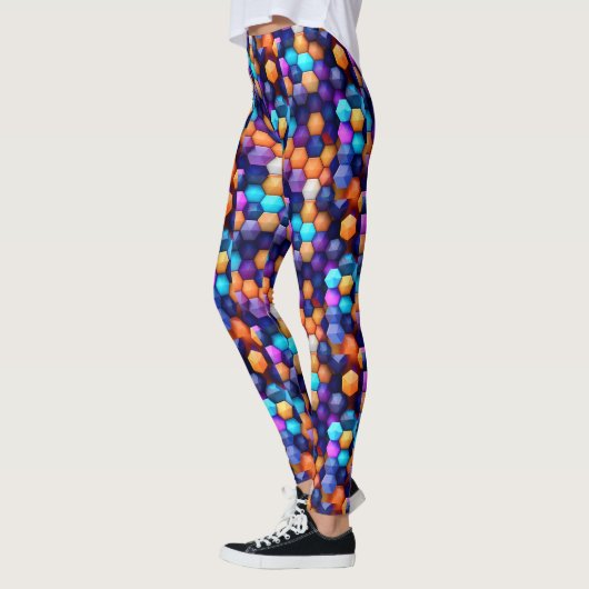 Leggings Hexagones multicolores (Gauche)