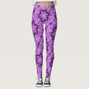 Leggings hexagones pourpres