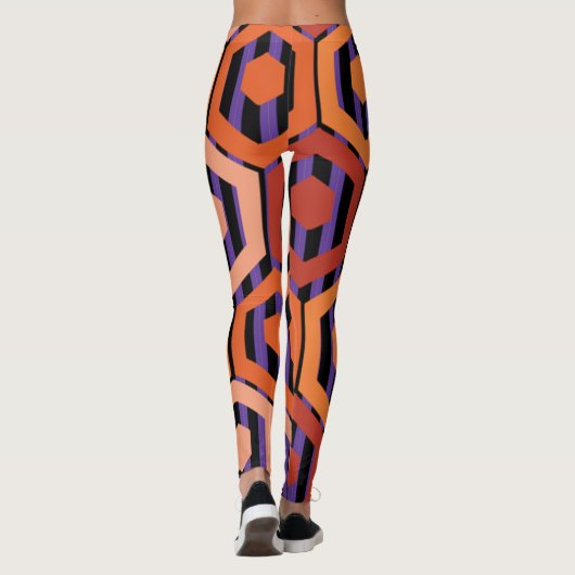 Leggings Hexagons d'Halloween (Dos)