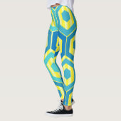 Leggings Hexagons et rayures - Mer et Soleil (Gauche)