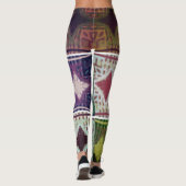 Leggings Hi Waist star belle féminine imprimer week-end gra (Dos)
