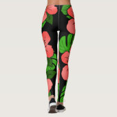 Leggings Hibiscus de Pêche et Monstère (Dos)