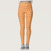 Leggings Hibiscus d'Orange Tropical Hawaiian Flower Island (Devant)