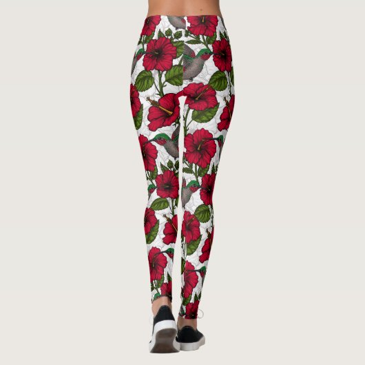 Leggings Hibiscus et colibris (Dos)