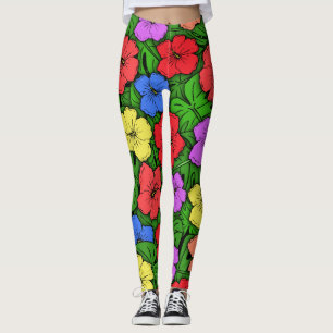 Leggings Hibiscus et Monstère #4