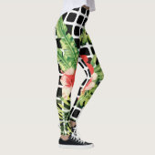 Leggings Hibiscus Palm Leaves Tropical Pattern (Droite)
