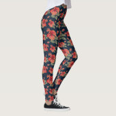 Leggings Hibiscus rouge tropical (Droite)