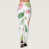 Leggings Hibiscus tropical floral (Dos)