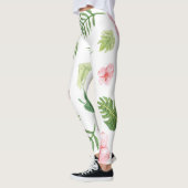 Leggings Hibiscus tropical floral (Gauche)