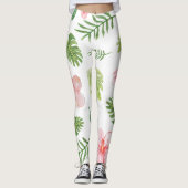 Leggings Hibiscus tropical floral (Devant)