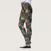 Leggings hibou à doodle polychrome (Gauche)