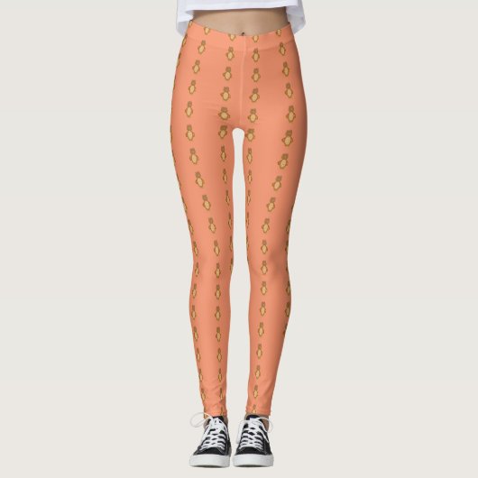 Leggings Hibou terrestre brun (Devant)