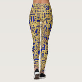 Leggings Hiéroglyphe égyptien Lapis Lazuli et Gold (Dos)