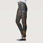 Leggings hiéroglyphes d'or égyptien (Gauche)
