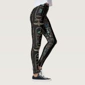 Leggings Hiéroglyphes égyptiens Abalone motif d'or (Droite)