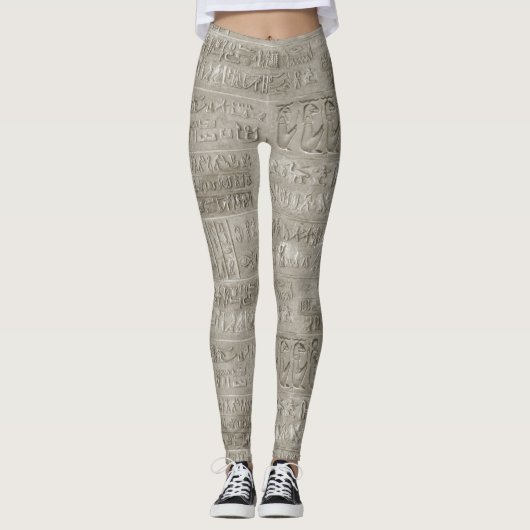 Leggings Hiéroglyphes égyptiens Grand Motif (Devant)