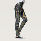 Leggings Hiéroglyphes et divinités égyptiens - ormeau et or (Droite)