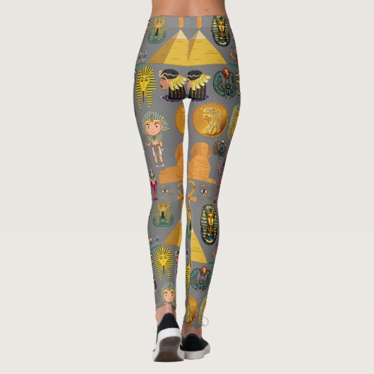 Leggings Hiéroglyphique égyptien ancien -Pharaon Motif (Dos)