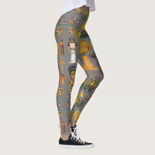 Leggings Hiéroglyphique égyptien ancien -Pharaon Motif (Droite)