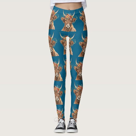 Leggings Highland Cow. (Devant)