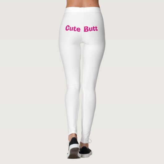 Leggings Hilarié mignon Butt rose blanc 4Jane (Dos)