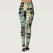 Leggings Hip Abstract Half Circles Industrial Fusion Art (Dos)