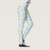 Leggings Hip Clair bleu rose pourpre citron vert Tribal Art (Droite)
