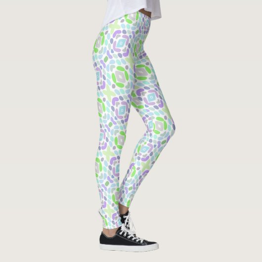 Leggings Hip Clair bleu rose pourpre citron vert Tribal Art (Droite)
