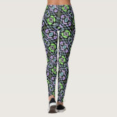 Leggings Hip Clair bleu rose pourpre citron vert Tribal Art (Dos)