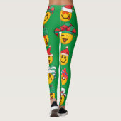 Leggings hip emoticon vert vacances froides noël émoji (Dos)