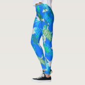Leggings Hip hop Street Arts Motif B Blue BG (Gauche)