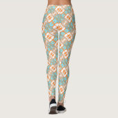 Leggings Hip Orange Jaune Turquoise bleu Oriental Art (Dos)