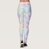 Leggings Hip Pastel Rose Violet Bleu Vert Turquoise Fils (Dos)