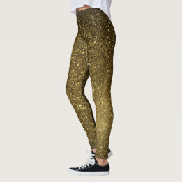 Leggings Hip Sexy Butt Golden Black Parties scintillant Leg