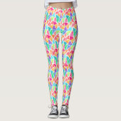 Leggings Hip Triangle Polygon Mosaic Aquarelle Motif (Devant)