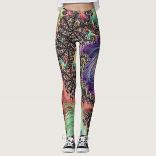 Leggings Hippie bohémienne Joyau coloré Tone Fractal Art