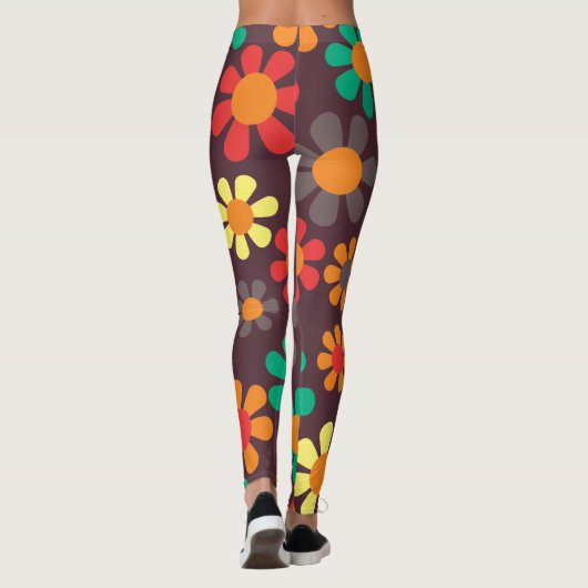 Leggings Hippie Daisy Retro  (Dos)