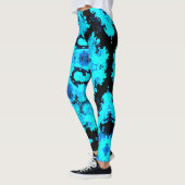 Leggings Hippie psychédélique bleu et noir (Gauche)