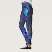 Leggings Hippie psychédélique bleu et orange (Gauche)
