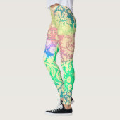 Leggings Hippie Tie Dye Flower Motifs (Gauche)