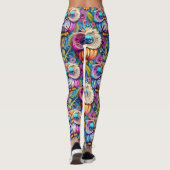 Leggings Hippie Trippy Chouette psychédélique colorée (Dos)