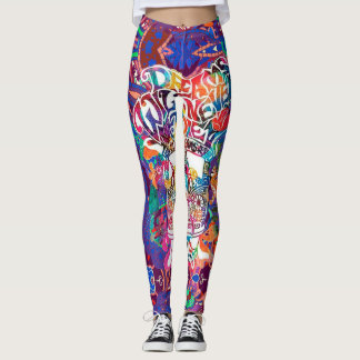 Leggings Hippie Van Dreams espère la paix et la paix