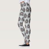 Leggings Hippo Design You Choose Background Colour (Gauche)