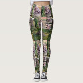 Leggings Hippo Photo Collage Dames Full Print Legging. (Devant)