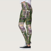 Leggings Hippo Photo Collage Dames Full Print Legging. (Gauche)