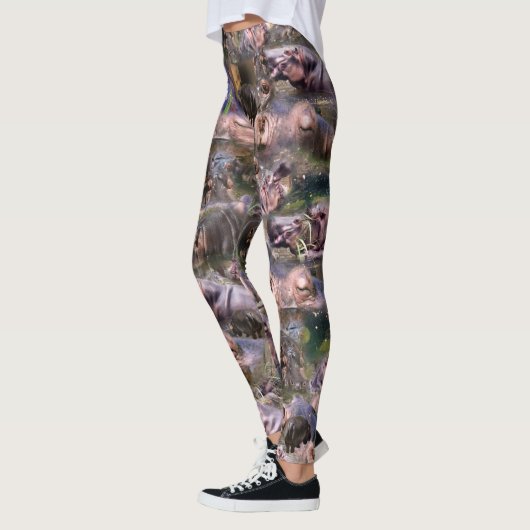 Leggings Hippo Picture Collarge, (Gauche)