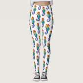 Leggings Hippocampe polygonal arc-en-ciel (Devant)