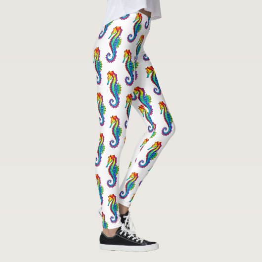 Leggings Hippocampe polygonal arc-en-ciel (Droite)
