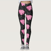 Leggings Hippopotame rose Cute Hippopotame souriant (Devant)