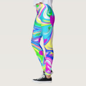 Leggings Hippy Love Hearts Bubblegum Marble, (Gauche)